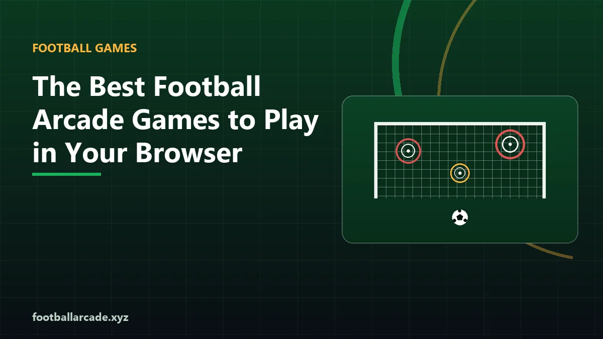 Illustration of a football goal with shooting targets, representing the best football arcade games