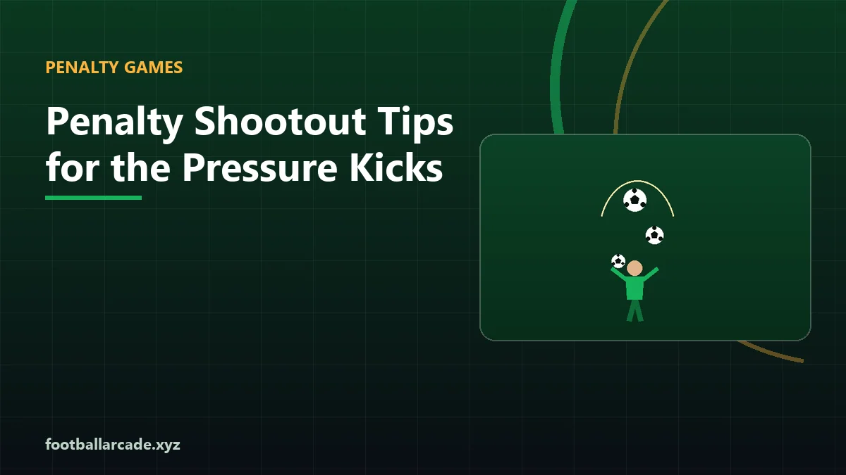 Illustration of a pressure penalty kick late in a shootout