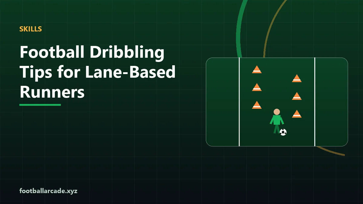 Illustration of a dribbling run past cones in lanes