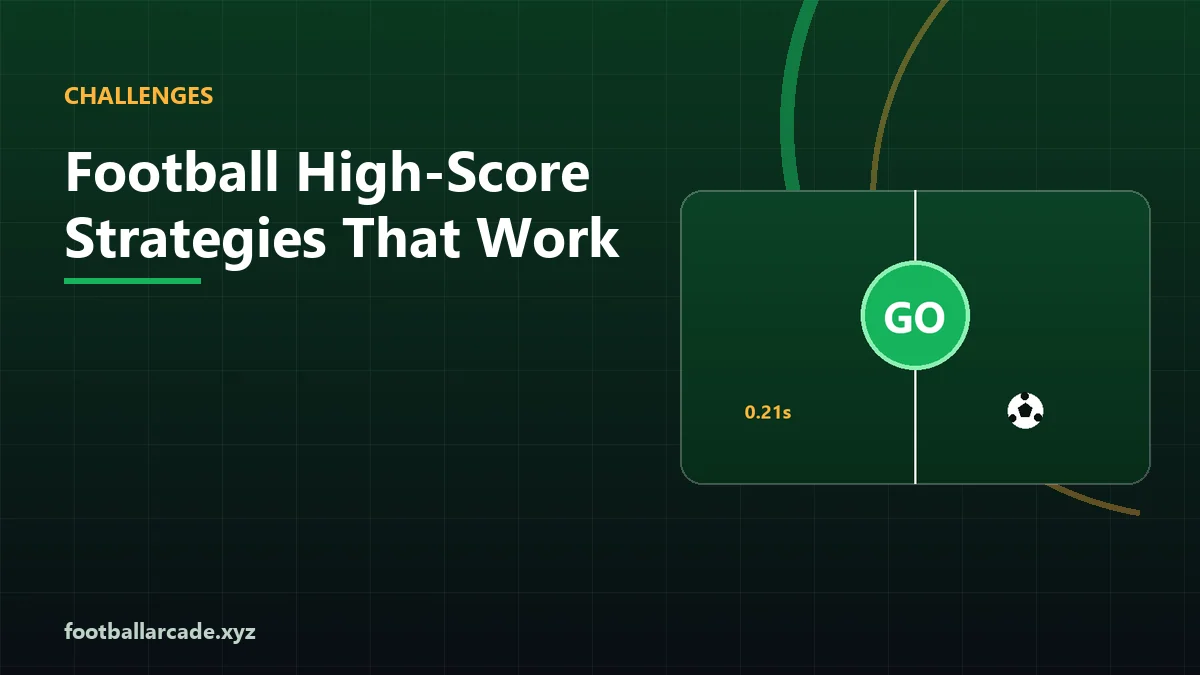 Illustration representing a high score in a football arcade game