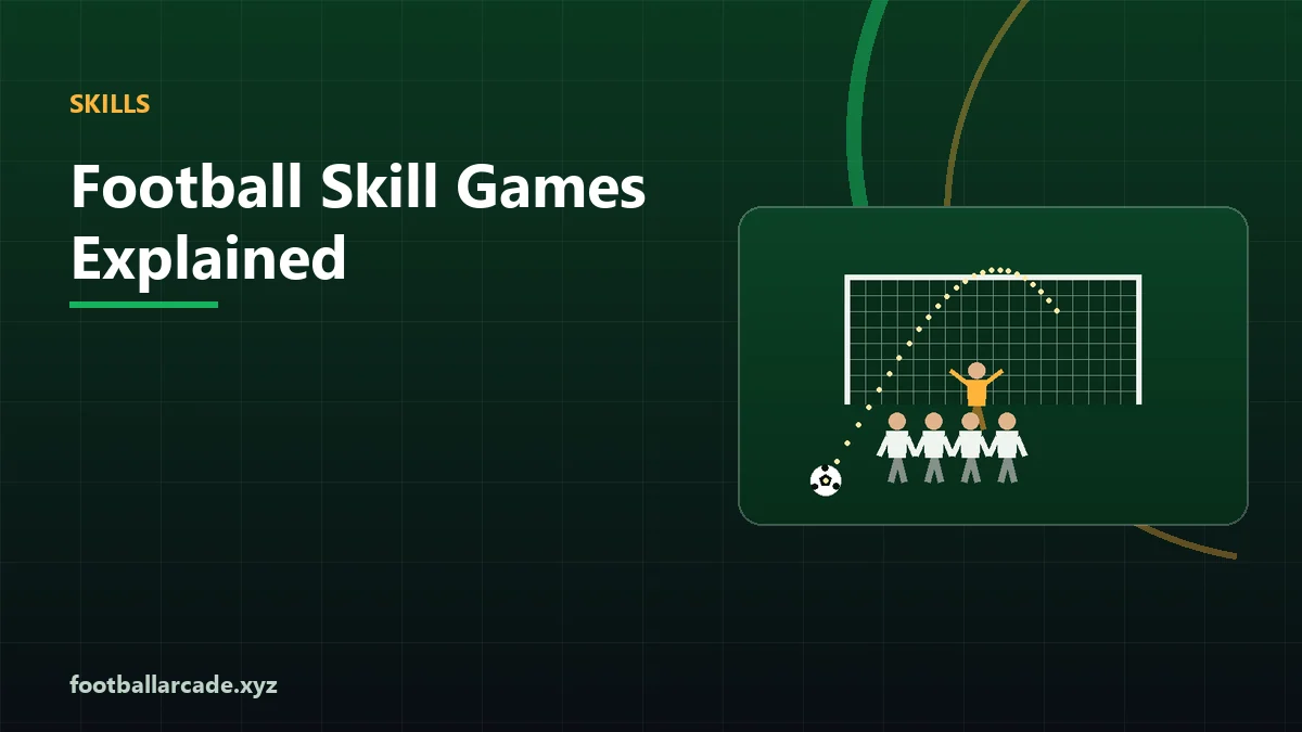 Illustration of a player juggling a football, representing football skill games