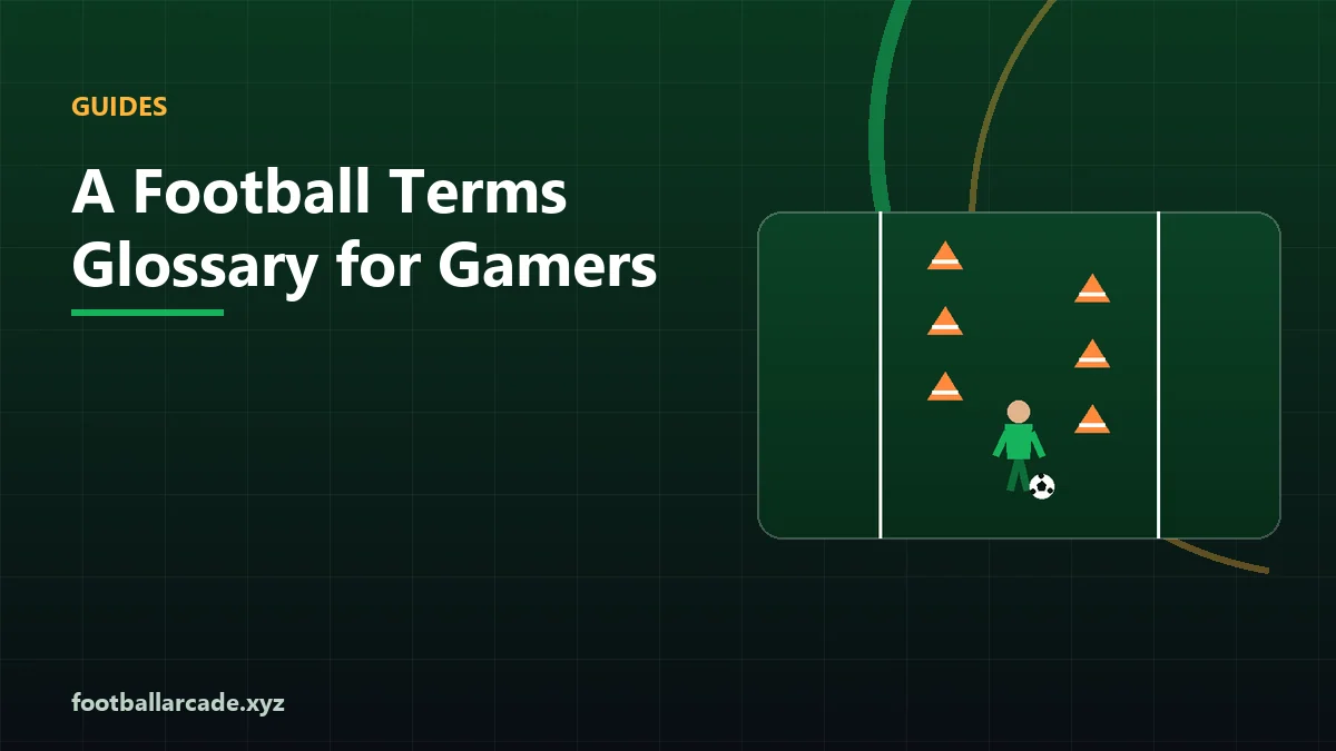 Illustration representing football terminology for gamers