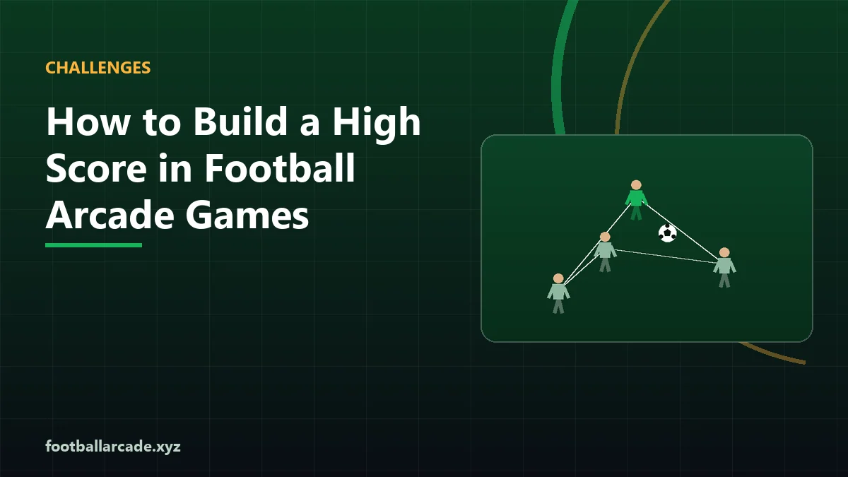 Illustration representing high score building in football arcade games