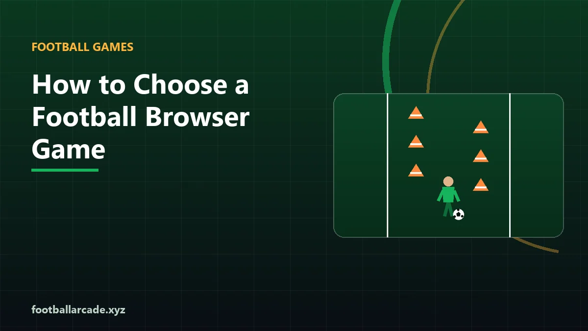 Illustration representing choosing between football browser games