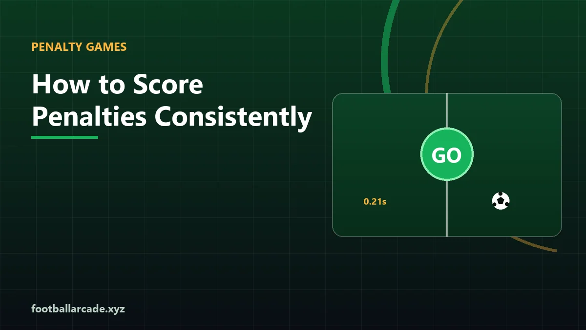 Illustration of a penalty spot and goal, representing consistent penalty scoring