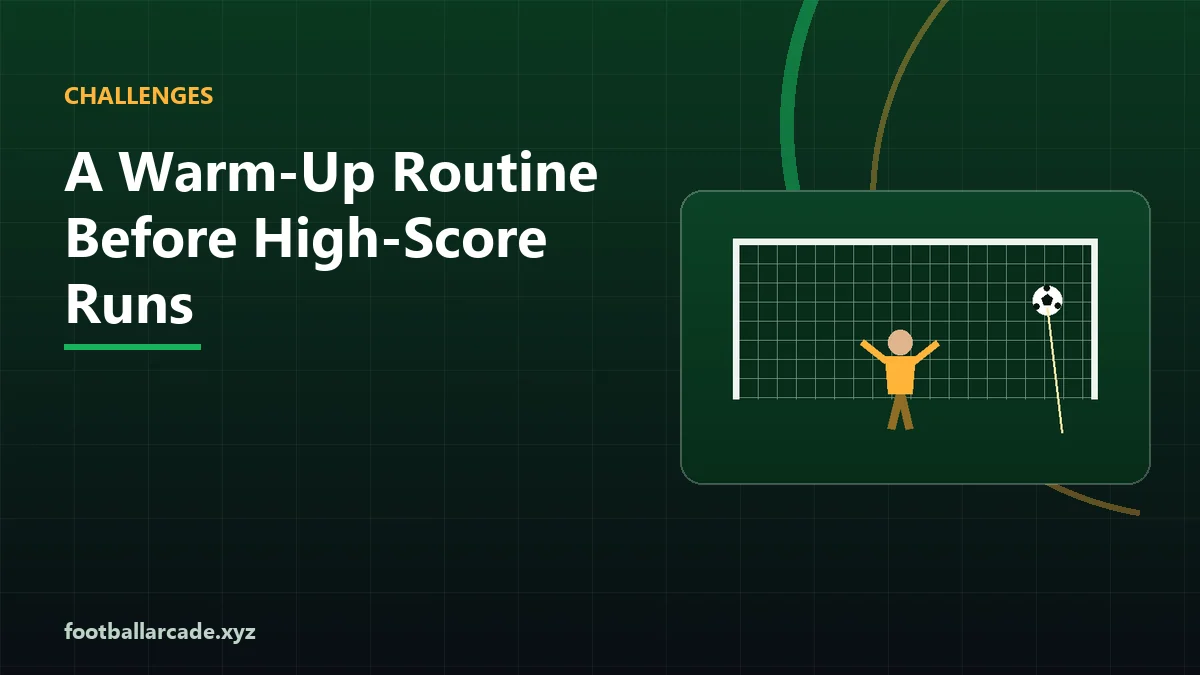 Illustration representing a warm-up before a high-score attempt